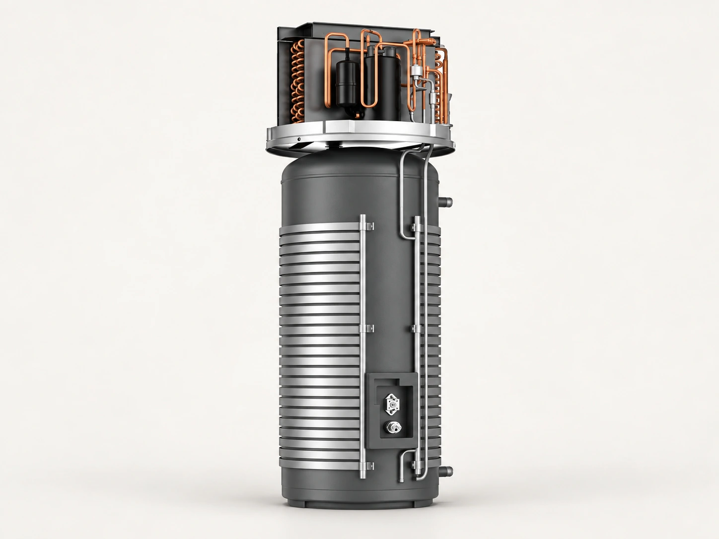HP300 PRO｜壓縮機與換熱結構・渲染示意